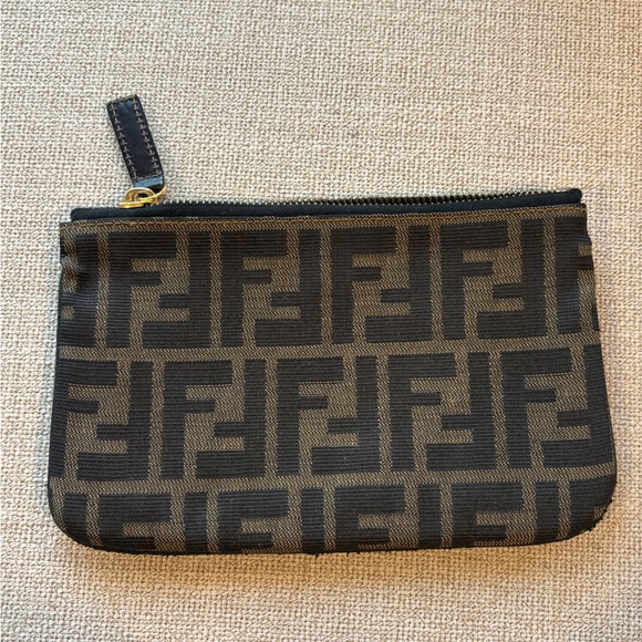 Fendi Black and Brown Cosmetic Pouch - Picture 2 of 7